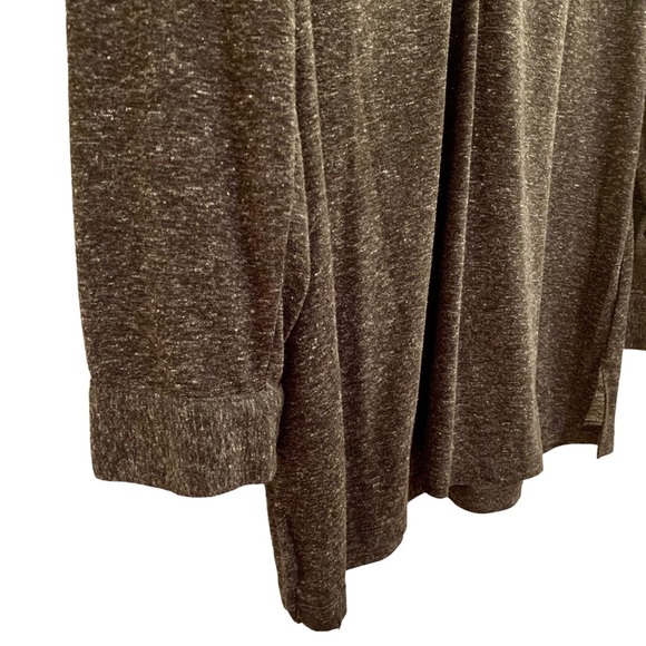 Addition Elle Women’s Shirt Size X US 12 Marle Grey Pullover Linen Rill Sleeves - Picture 4 of 11